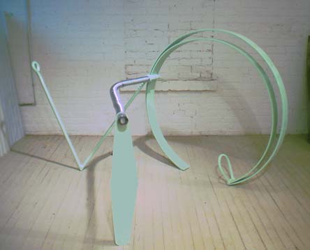 Target,Target 46 X 46 X 74 inches Polychrome and Chromed Steel Copyright, &copy; A Fauteux 2002, all rights reserved,Andre Fauteux, Sable-Castelli Gallery Exhibition, &copy;2003, sculpture 